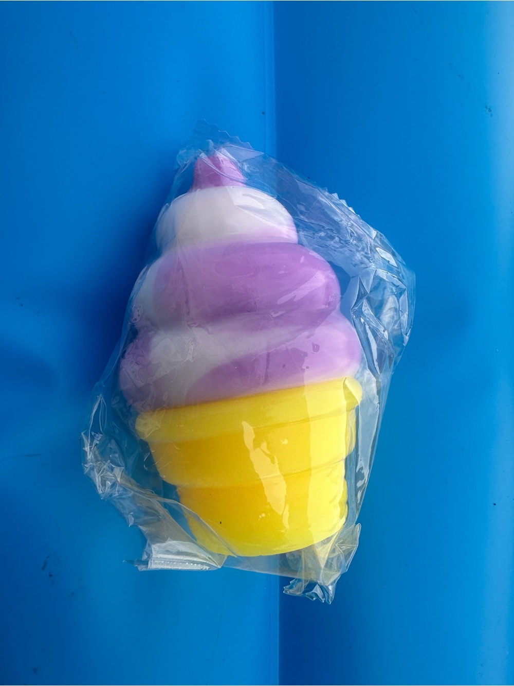 Purple & Yellow Soft Serve Ice Cream Squishy